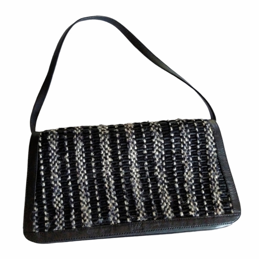 The Sak Black and Tweed Convertible Shoulder Bag